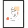 imageHAUS AND HUES Minimalist Wall Art  Abstract Poster Line Art Drawing Poster Sketch Wall Art Minimalist Women Wall Decor Abstract Wall Art Abstract Girl Line Art Beige Frame 24x36Abstract Girl