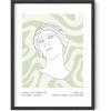 imageHAUS AND HUES Pink Wall Art Danish Pastel Posters Aesthetic Room Decor Cool Trendy Prints Unframed 12x16Statue on Green Waves