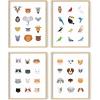 imageHaus and Hues Animal Nursery Art Prints  Set of 4 Baby Nursery Wall Decor for Boys and Girls Baby Boy Room Dcor Kids Bathroom Dcor Animal Pictures Wall Art Black Frame 11x14Safari