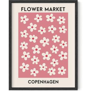 imageHAUS AND HUES Art Exhibition Poster  Pink Geometric Art Print Danish Pastel Posters for Room Aesthetic Pink Wall Art Geometric Art Prints 16quotx20quot UnframedFlower Market Copenhagen