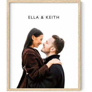 imageHAUS AND HUES Custom Couple Portrait Poster  Add Your Photo for a Customized Poster Print  Great Gift for Wedding Newlyweds Anniversary Birthdays Engagements  Gift for Her Wife GirlfriendFramed