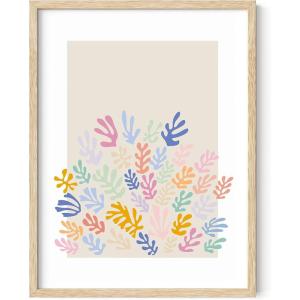 imageHAUS AND HUES Danish Pastel Purple Poster  Aesthetic Room Decor Purple Picture Wall Decor Danish Pastel Cute Poster Black Frame 24x36Colorful Organic Shapes