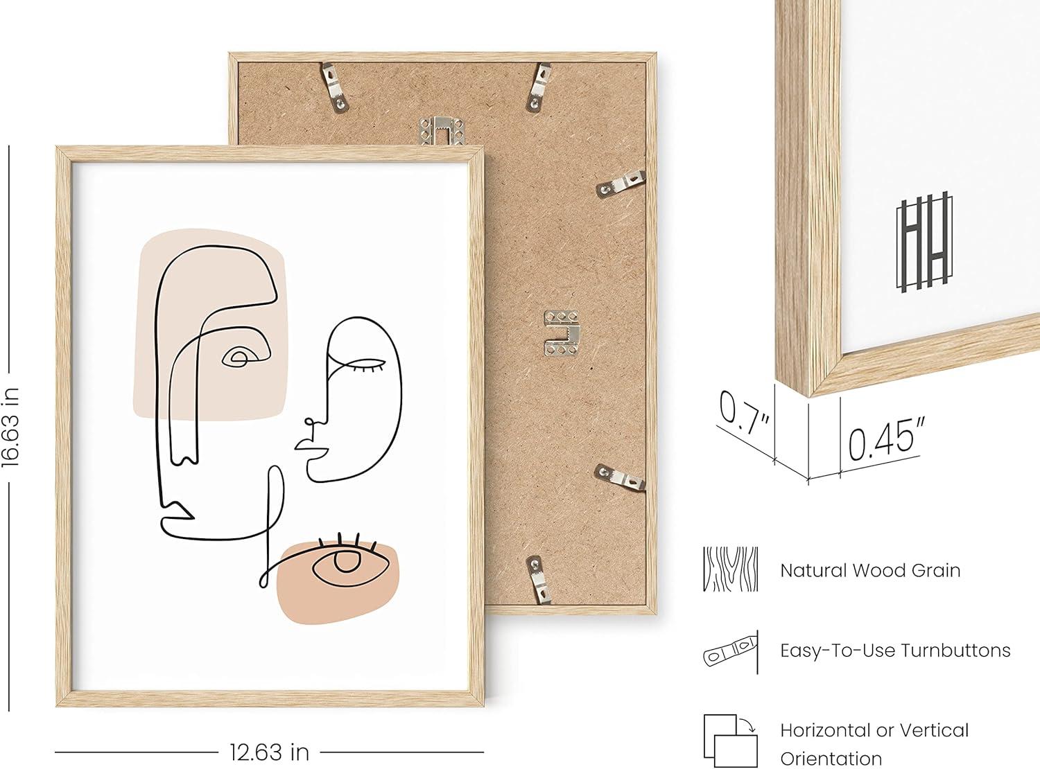 imageHAUS AND HUES Minimalist Line Art  OneLine Woman Sketch Feminist Boho Wall Decor Modern Aesthetic Print Unframed 24x36Colored Abstract Face