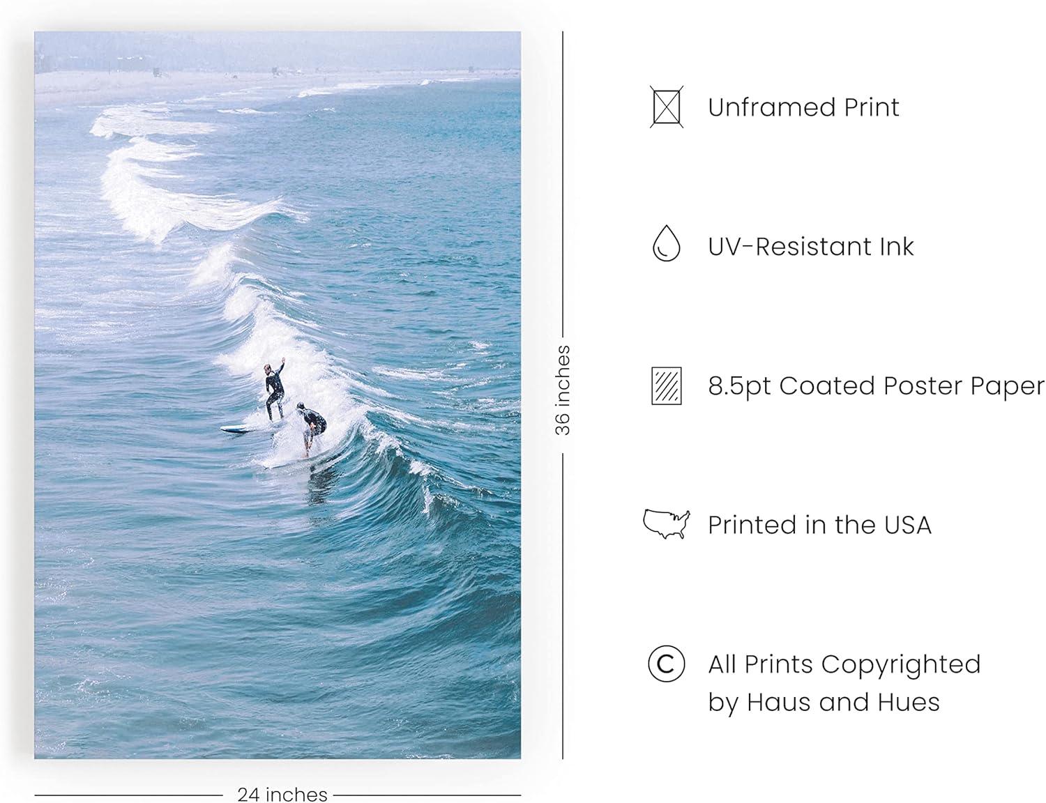 imageHAUS AND HUES Vintage Beach Wall Art and Surf Decor  Vintage Beach Posters and Prints Surfboard Poster Beach Prints Wall Art Vintage Beach Art Print Red Surf Van Poster Unframed 16x20Surfer Print