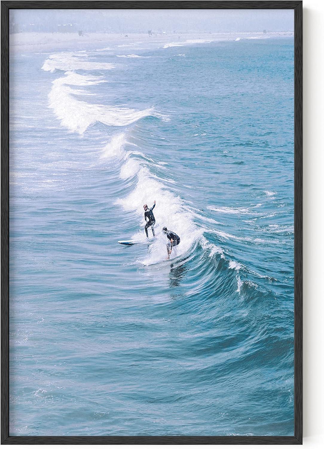imageHAUS AND HUES Vintage Beach Wall Art and Surf Decor  Vintage Beach Posters and Prints Surfboard Poster Beach Prints Wall Art Vintage Beach Art Print Red Surf Van Poster Unframed 16x20Surfer Print
