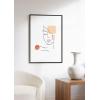 imageHAUS AND HUES Couple Kissing Wall Art  Minimalist Line Art Romantic Silhouette Poster Bedroom Wall Decor Beige Frame 12quotx16quotAbstract Girl