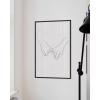 imageHAUS AND HUES Minimalist Line Art Wall Decor  Silhouette Poster Minimalist Wall Decor Female Figure Flower Feminist Art Woman Line Art with Flower Beige Frame 16x20Holding Pinkies