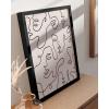 imageHAUS AND HUES Pinky Promise Wall Art  Minimalist Line Drawing Holding Hands Romantic Decor Couple Poster Black Frame 24x36Face Collage