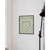 imageHAUS AND HUES Abstract Framed Wall Art  Sage Green Aesthetic Decor Minimalist Green Room Posters Modern Botanical Prints for Bedroom or Living Room Beige 12quot x 16quotGreen Heart
