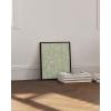 imageHAUS AND HUES Abstract Framed Wall Art  Sage Green Aesthetic Decor Minimalist Green Room Posters Modern Botanical Prints for Bedroom or Living Room Beige 12quot x 16quotGreen Face Line