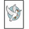 imageHAUS AND HUES Dove of Peace Hippie Poster  Dove Wall Art Indie Hippie Posters for Bedroom Peace Dove Decor Retro Wall Art Boho Room Decor Hippie Art Print Unframed 12 x 16Hippie Dove