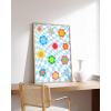 imageHAUS AND HUES Indie ampamp Y2K Posters  Aesthetic Preppy Wall Art Cool Blue Prints for Teen Girls Bedroom Decor Unframed 12x16Checkerboard and Smileys