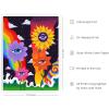 imageHAUS AND HUES Indie ampamp Y2K Posters  Aesthetic Preppy Wall Art Cool Blue Prints for Teen Girls Bedroom Decor Unframed 12x16Funky Flowers
