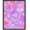 imageHAUS AND HUES Indie ampamp Y2K Posters  Aesthetic Preppy Wall Art Cool Blue Prints for Teen Girls Bedroom Decor Unframed 12x16Pink and Purple Hearts