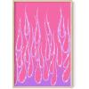 imageHAUS AND HUES Indie ampamp Y2K Posters  Aesthetic Preppy Wall Art Cool Blue Prints for Teen Girls Bedroom Decor Unframed 12x16Purple Hot Flames