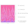 imageHAUS AND HUES Indie ampamp Y2K Posters  Aesthetic Preppy Wall Art Cool Blue Prints for Teen Girls Bedroom Decor Unframed 12x16Purple Hot Flames