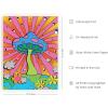 imageHAUS AND HUES Indie ampamp Y2K Posters  Aesthetic Preppy Wall Art Cool Blue Prints for Teen Girls Bedroom Decor Unframed 12x16Rainbow Mushroom