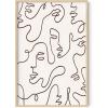 imageHAUS AND HUES Minimalist Picture Line Drawing Wall Art Minimal Wall Art Minimalist Poster Minimalist Line Art Minimalist Art Wall Decor Simple Poster UNFRAMED 12 x 16 Colored Abstract FaceFace Collage