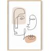 imageHAUS AND HUES Minimalist Picture Line Drawing Wall Art Minimal Wall Art Minimalist Poster Minimalist Line Art Minimalist Art Wall Decor Simple Poster UNFRAMED 12 x 16 Colored Abstract FaceColored Abstract Face