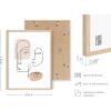 imageHAUS AND HUES Minimalist Picture Line Drawing Wall Art Minimal Wall Art Minimalist Poster Minimalist Line Art Minimalist Art Wall Decor Simple Poster UNFRAMED 12 x 16 Colored Abstract FaceColored Abstract Face