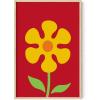 imageHAUS AND HUES Radiate Positivity Poster Inspirational Wall Art Kids Room Girls  Cute Posters for Girls Bedroom Elementary School Posters for Teens Radiate Positivity Framed Beige 24x36Red Flower