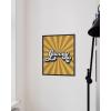 imageHAUS AND HUES Radiate Positivity Poster Inspirational Wall Art Kids Room Girls  Cute Posters for Girls Bedroom Elementary School Posters for Teens Radiate Positivity Framed Beige 24x36Groovy Rays