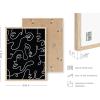 imageHAUS AND HUES Tropical Leaf Wall Art  Monstera ampamp Palm Prints Botanical Line Drawing Greenery Decor Black Frame 24x36Black Face Collage