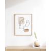 imageHAUS AND HUES Tropical Leaf Wall Art  Monstera ampamp Palm Prints Botanical Line Drawing Greenery Decor Black Frame 24x36Colored Abstract Face