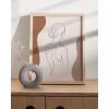 imageHAUS AND HUES Tropical Leaf Wall Art  Monstera ampamp Palm Prints Botanical Line Drawing Greenery Decor Black Frame 24x36Colored Woman