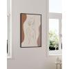 imageHAUS AND HUES Tropical Leaf Wall Art  Monstera ampamp Palm Prints Botanical Line Drawing Greenery Decor Black Frame 24x36Colored Woman
