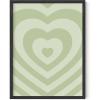 imageHAUS AND HUES Abstract Framed Wall Art  Sage Green Aesthetic Decor Minimalist Green Room Posters Modern Botanical Prints for Bedroom or Living Room Beige 12quot x 16quotGreen Heart