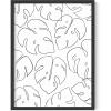 imageHAUS AND HUES Minimalist Picture Line Drawing Wall Art Minimal Wall Art Minimalist Poster Minimalist Line Art Minimalist Art Wall Decor Simple Poster UNFRAMED 12 x 16 Colored Abstract FaceMonstera Collage