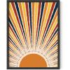 imageHAUS AND HUES Radiate Positivity Poster Inspirational Wall Art Kids Room Girls  Cute Posters for Girls Bedroom Elementary School Posters for Teens Radiate Positivity Framed Beige 24x36Sun Rays