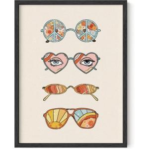 imageHAUS AND HUES Dove of Peace Hippie Poster  Dove Wall Art Indie Hippie Posters for Bedroom Peace Dove Decor Retro Wall Art Boho Room Decor Hippie Art Print Unframed 12 x 16Hippie Sunglasses