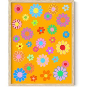 imageHAUS AND HUES Indie ampamp Y2K Posters  Aesthetic Preppy Wall Art Cool Blue Prints for Teen Girls Bedroom Decor Unframed 12x16Indie Rainbow Flowers