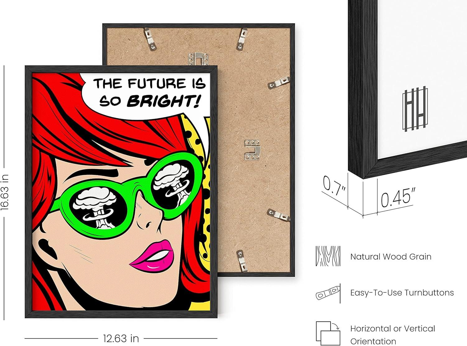 imageRipGrip Pop Art and Vintage Poster Print  Trendy Andy Warhol Wall Art Dope Posters Cool College Posters Dorm Wall Decor Cool Wall Art Unframed 12quotx 16quot The Future is BrightRed