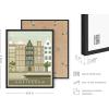 imageHAUS AND HUES City Wall Art Vintage Travel Posters  Set of 4 Travel Wall Art Posters of London New York Print Paris Wall Poster and Amsterdam City Wall Decor Unframed 16x20Black Framed