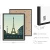 imageHAUS AND HUES City Wall Art Vintage Travel Posters  Set of 4 Travel Wall Art Posters of London New York Print Paris Wall Poster and Amsterdam City Wall Decor Unframed 16x20Black Framed