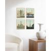 imageHAUS AND HUES City Wall Art Vintage Travel Posters  Set of 4 Travel Wall Art Posters of London New York Print Paris Wall Poster and Amsterdam City Wall Decor Unframed 16x20Unframed