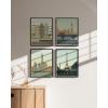 imageHAUS AND HUES City Wall Art Vintage Travel Posters  Set of 4 Travel Wall Art Posters of London New York Print Paris Wall Poster and Amsterdam City Wall Decor Unframed 16x20Black Framed