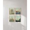 imageHAUS AND HUES City Wall Art Vintage Travel Posters  Set of 4 Travel Wall Art Posters of London New York Print Paris Wall Poster and Amsterdam City Wall Decor Unframed 16x20Unframed