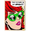 imageRipGrip Pop Art and Vintage Poster Print  Trendy Andy Warhol Wall Art Dope Posters Cool College Posters Dorm Wall Decor Cool Wall Art Unframed 12quotx 16quot The Future is BrightRed