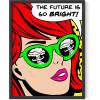 imageRipGrip Pop Art and Vintage Poster Print  Trendy Andy Warhol Wall Art Dope Posters Cool College Posters Dorm Wall Decor Cool Wall Art Unframed 12quotx 16quot The Future is BrightRed