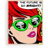 imageRipGrip Pop Art and Vintage Poster Print  Trendy Andy Warhol Wall Art Dope Posters Cool College Posters Dorm Wall Decor Cool Wall Art Unframed 12quotx 16quot The Future is BrightRed