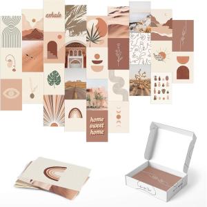 imageHAUS AND HUES Photo Collage Kit for Wall Aesthetic Dcor Beach Aesthetic Posters ampamp Aesthetic Pictures for Wall Collage  Blue Aesthetic Room Decor Photo Collage Kit for Wall Blue Set of 30Natural Boho