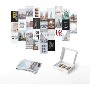 imageHAUS AND HUES Photo Collage Kit for Wall Aesthetic Dcor Beach Aesthetic Posters ampamp Aesthetic Pictures for Wall Collage  Blue Aesthetic Room Decor Photo Collage Kit for Wall Blue Set of 30City