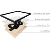 imageHAUS AND HUES Abstract Neutral Wall Decor  Mid Century Art Modern Wall Prints Abstract Wall Decor Neutral Modern Wall Art Abstract Beige Art with Tan Background Beige Frame 12x16Black Knot