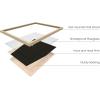 imageHAUS AND HUES Abstract Neutral Wall Decor  Mid Century Art Modern Wall Prints Abstract Wall Decor Neutral Modern Wall Art Abstract Beige Art with Tan Background Beige Frame 12x16Black  Beige Shapes