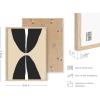 imageHAUS AND HUES Abstract Neutral Wall Decor  Mid Century Art Modern Wall Prints Abstract Wall Decor Neutral Modern Wall Art Abstract Beige Art with Tan Background Beige Frame 12x16Half Circles