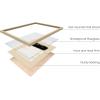 imageHAUS AND HUES Abstract Neutral Wall Decor  Mid Century Art Modern Wall Prints Abstract Wall Decor Neutral Modern Wall Art Abstract Beige Art with Tan Background Beige Frame 12x16Brushstrokes